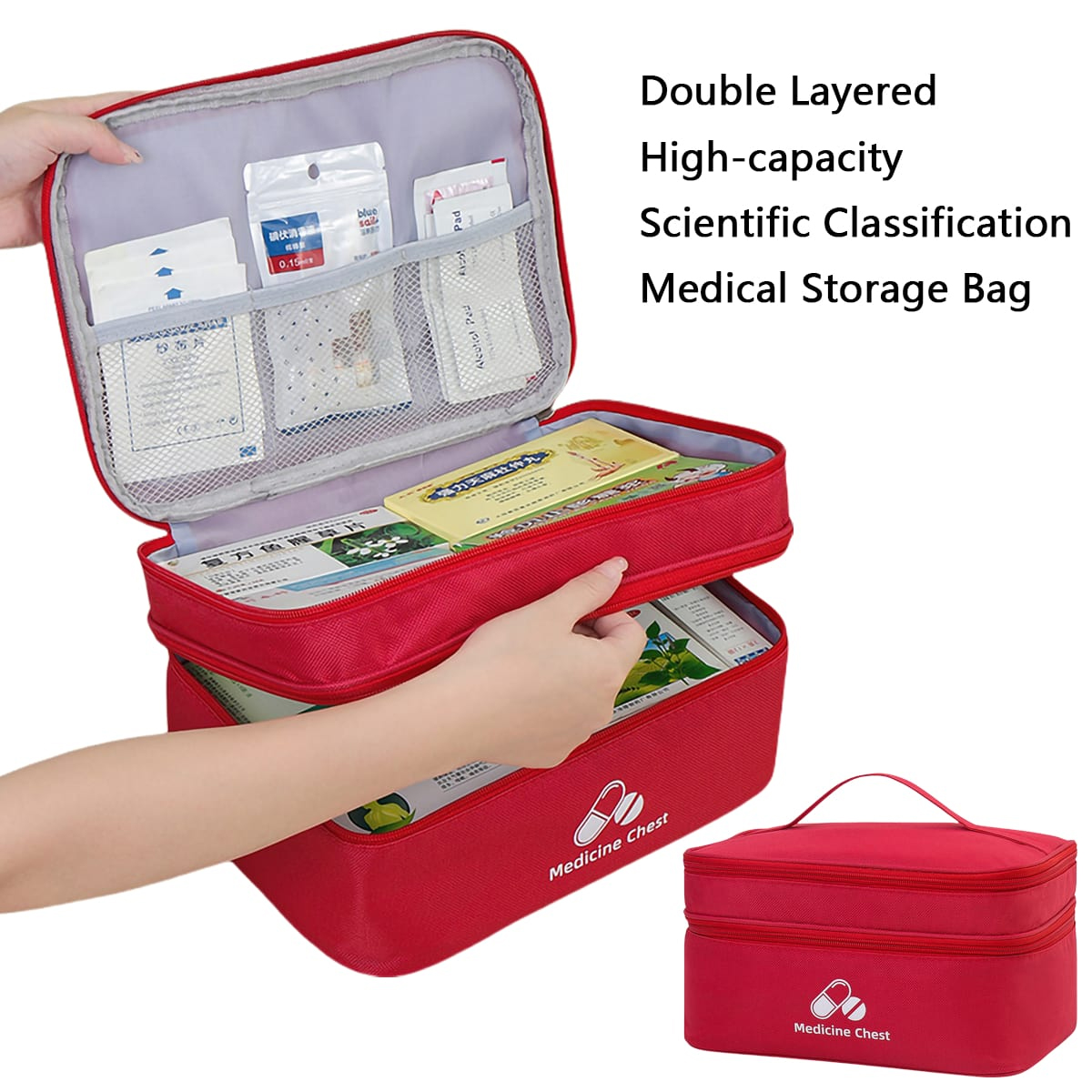 Coffee Equipment Bag - 1PC large capacity double-deck Medical Bag,