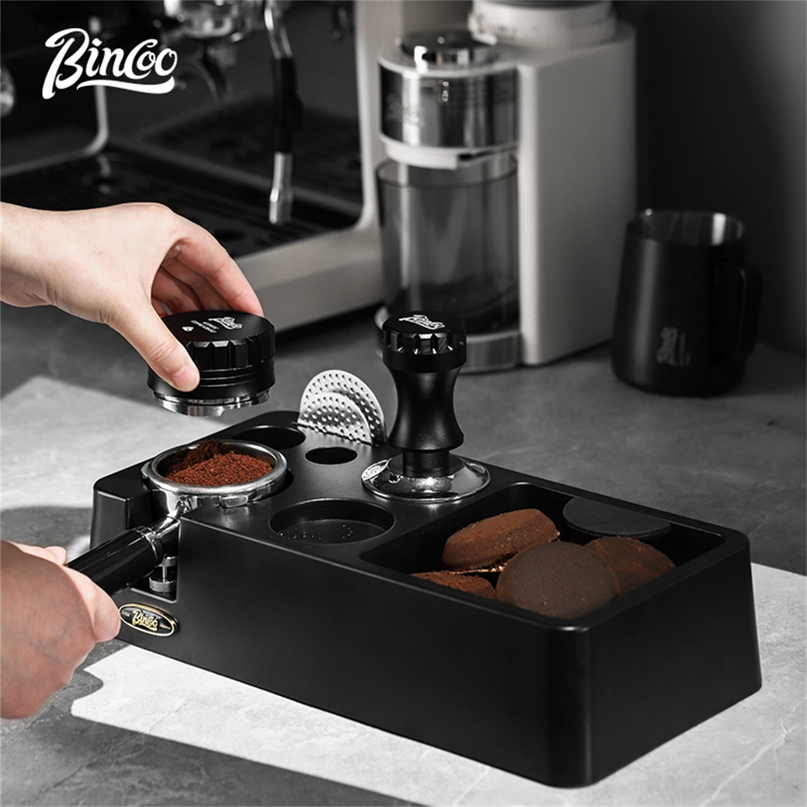 Bincoo Coffee Distributor 51/5 - Espresso Tamper Set avaliação e preço