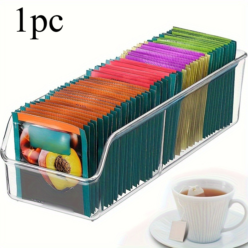 1pc Clear Tea Bag Organizer Bo - Coffee Equipment Organizer avaliação e preço