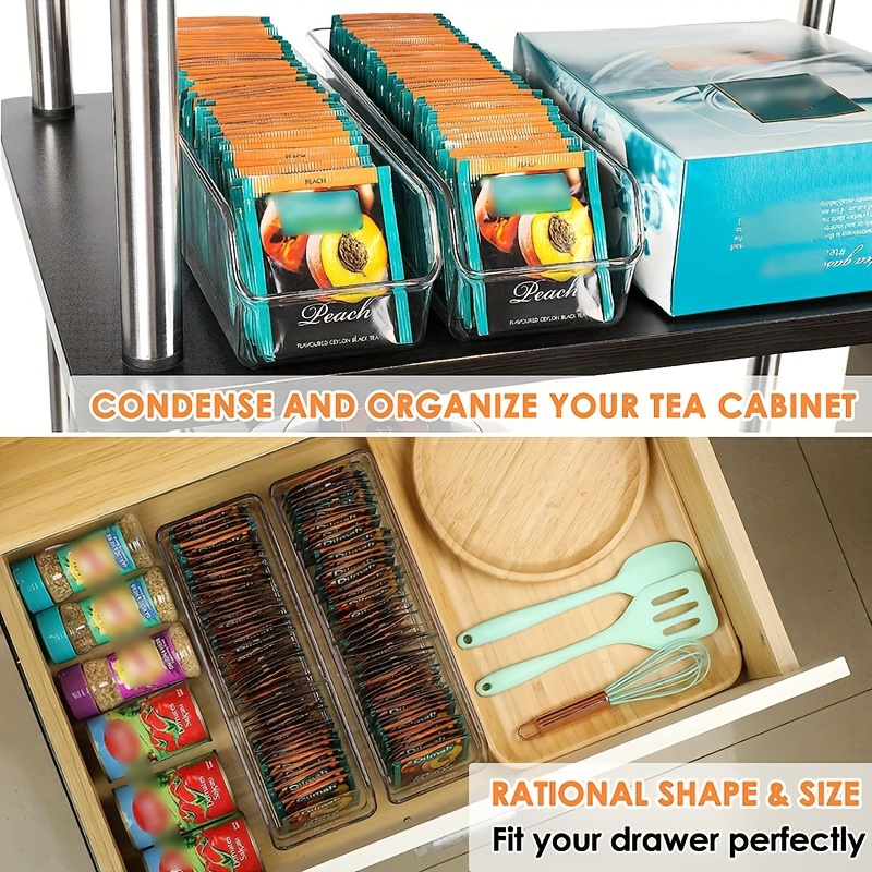 1pc Clear Tea Bag Organizer Bo - Coffee Equipment Organizer avaliação e preço