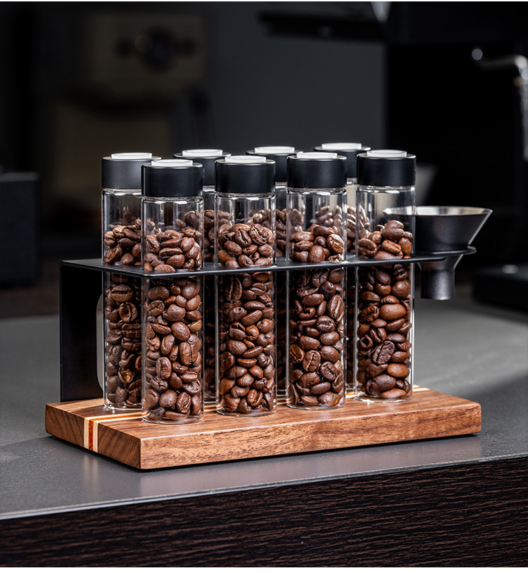 Sealed Glass 12Tubes Coffee Be - Coffee Equipment Organizer avaliação e preço
