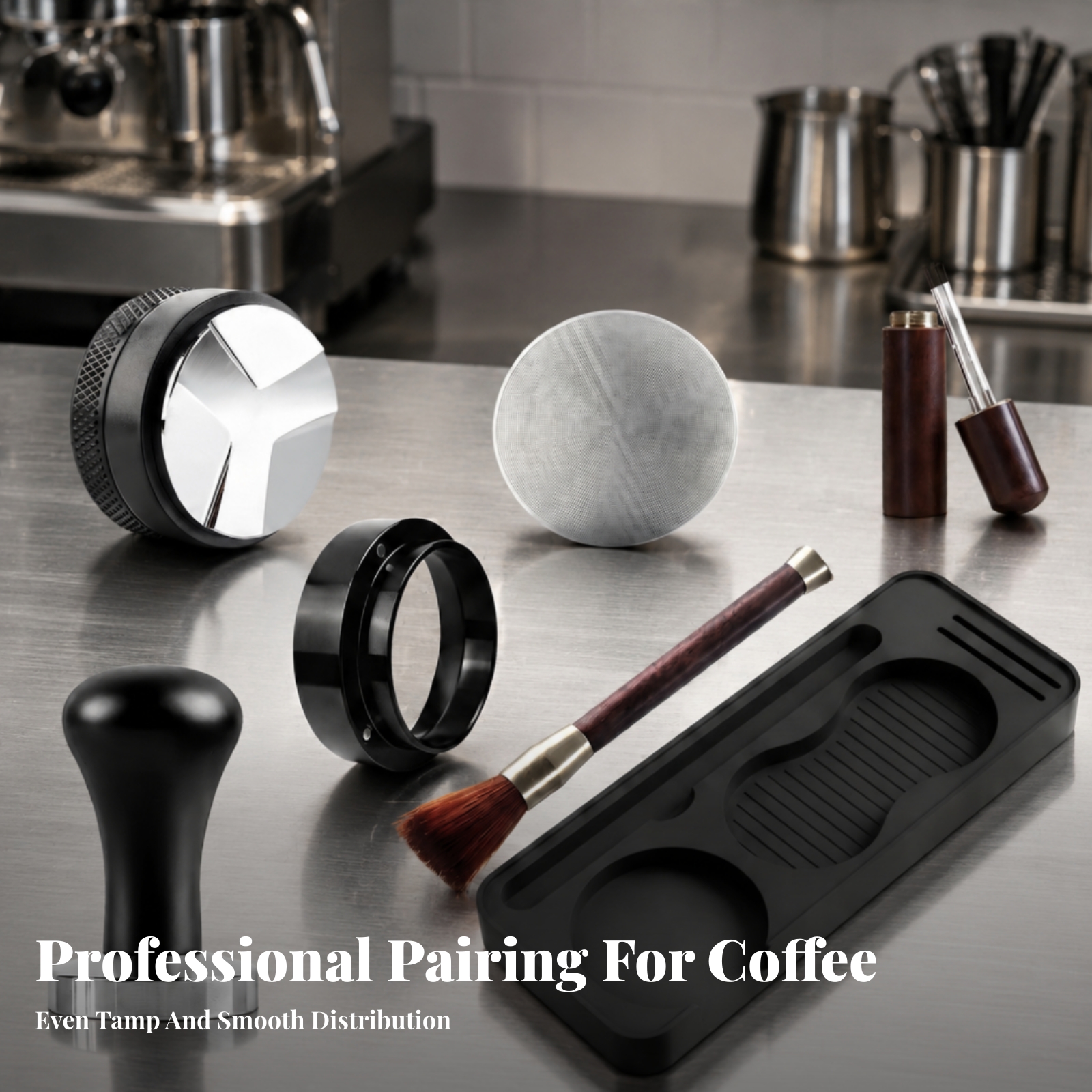 7 Pieces Portafilter Set Matte - Espresso Tamper Set avaliação e preço