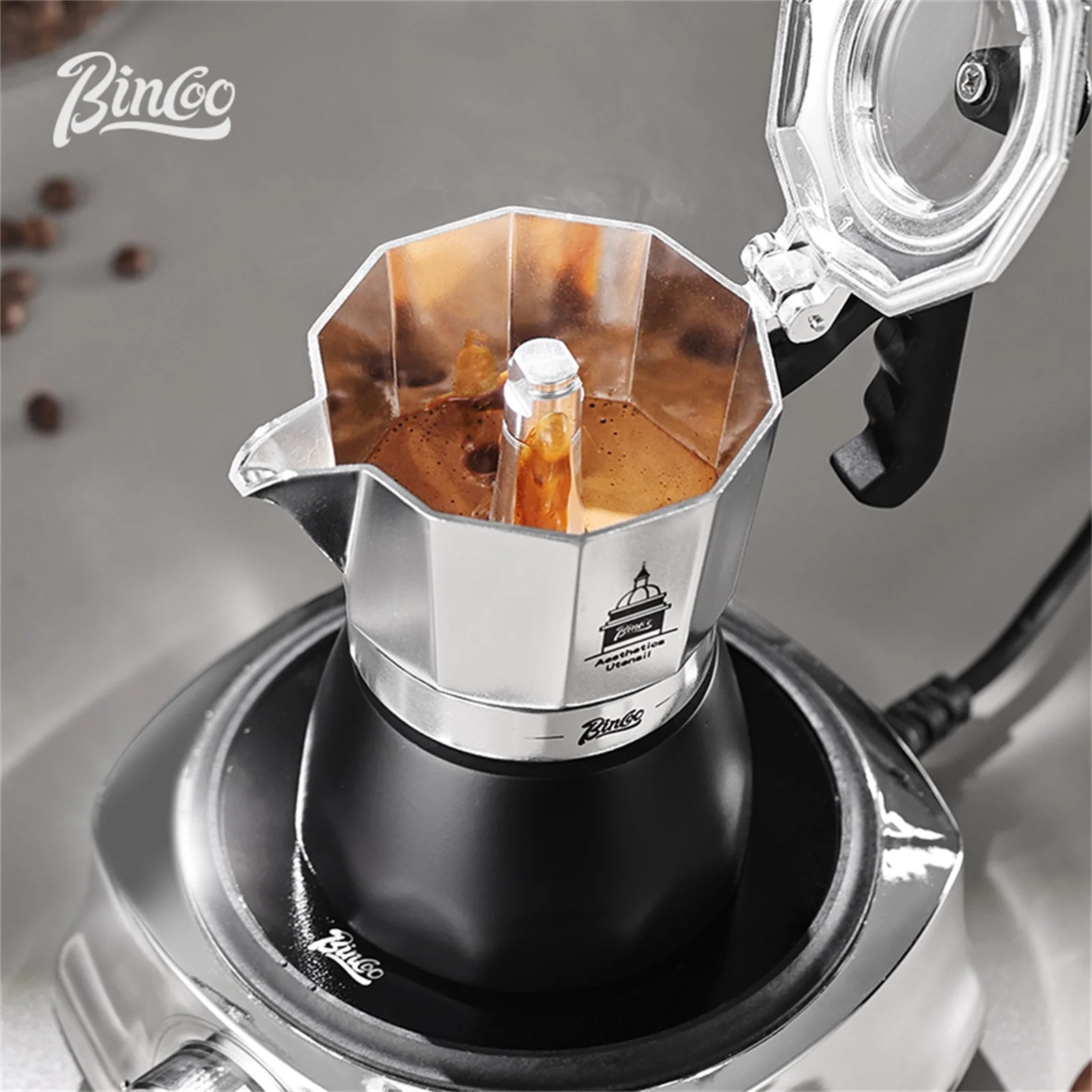 BINCOO Double Valve Moka Pot，E - Coffee Equipment Wdt avaliação e preço