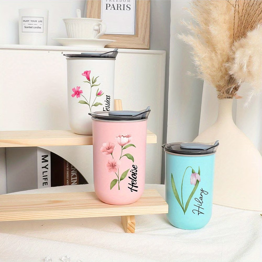 Customized Birthday Floral Mug - Coffee Equipment Gift avaliação e preço