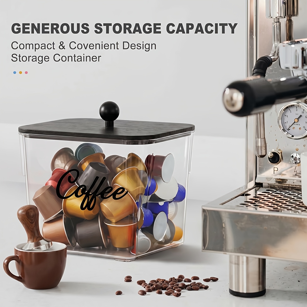 Coffee Pod Holder with Lids Pl - Coffee Equipment Organizer avaliação e preço