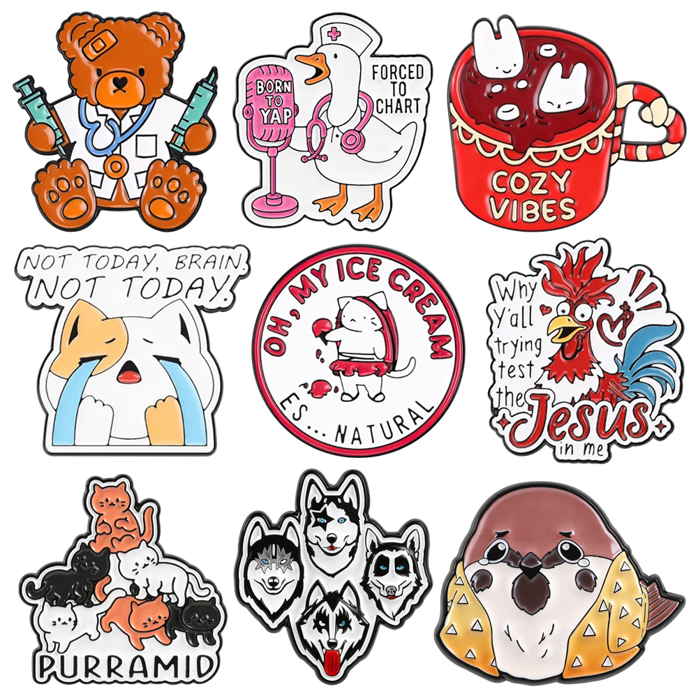 Cute Doctor Bear Pin Goose Nur - Coffee Equipment Gift avaliação e preço