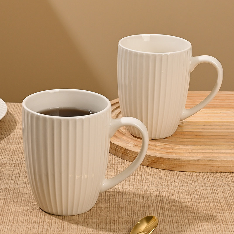 1Pc 500ml Embossed Ceramic Mil - Coffee Equipment Gift avaliação e preço