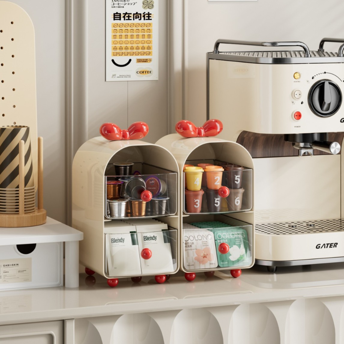 Creamy Coffee Capsule Organize - Coffee Equipment Organizer avaliação e preço