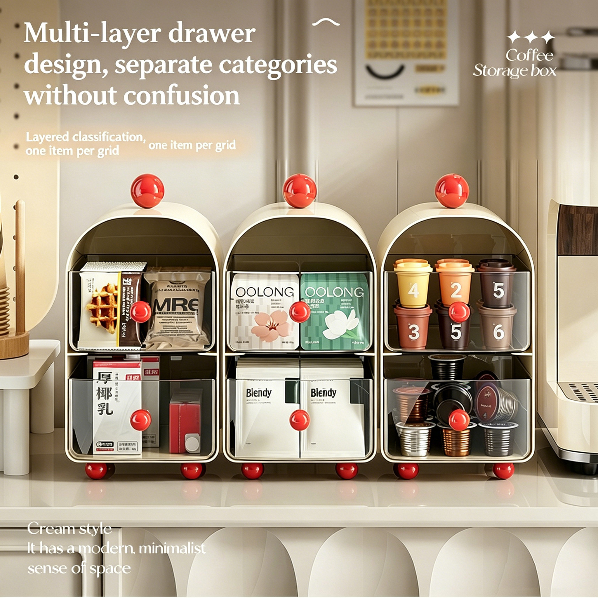 Creamy Coffee Capsule Organize - Coffee Equipment Organizer avaliação e preço