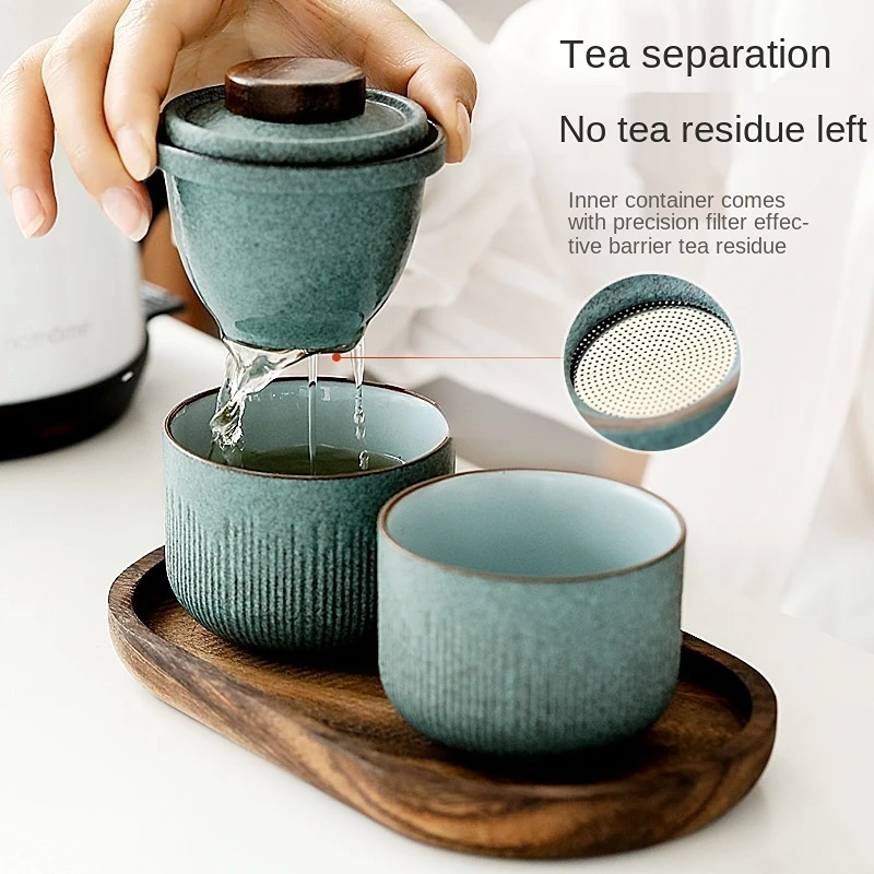 Travel Kung Fu Tea Set Outdoor - Coffee Equipment Bag avaliação e preço